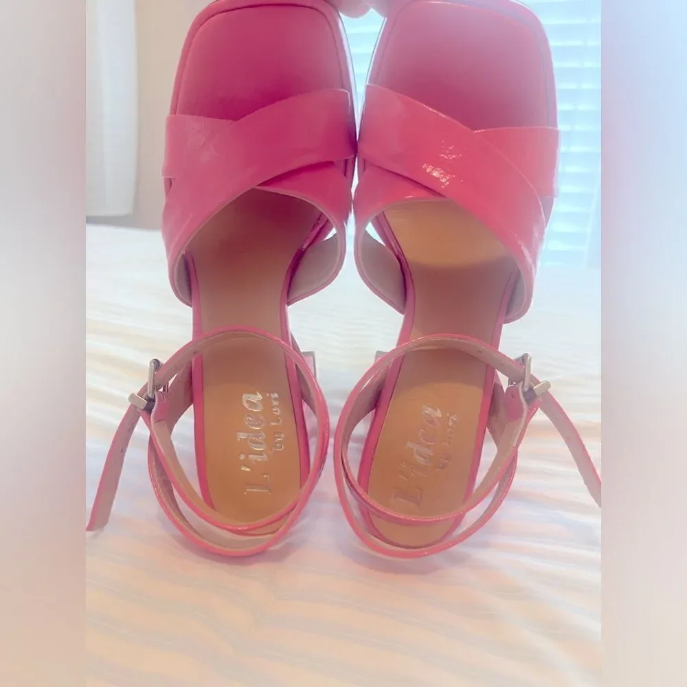 Women's Simple Platform Chunky Heel Sandal in Cosmic Pink! NWOT Size 36 (6)